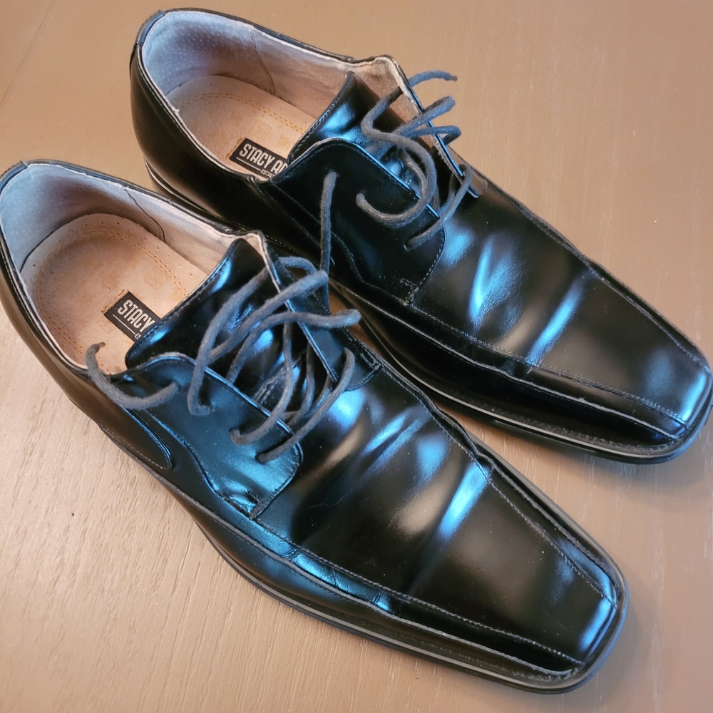 Stacy Adams Men's Black Leather Dress Shoes